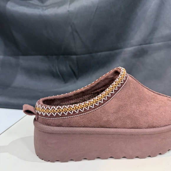 BROWN FUR PLATFORM FUR Line SLIPPERS - Picture 5 of 6